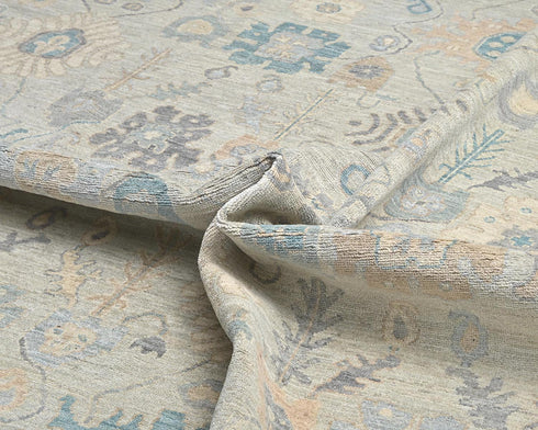 12x18 Zeigler Gray Afghan Hand Knotted Wool Area Rug